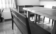 Black Walnut Bench Chair